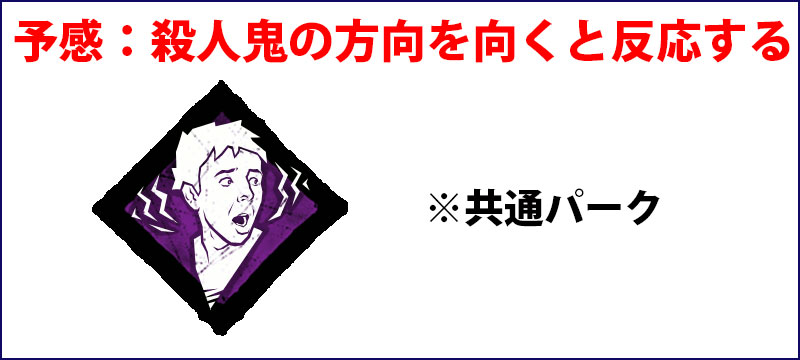 予感：興津パークの中で隠密に有効。殺人鬼の方向を見ると、パークアイコンが反応する