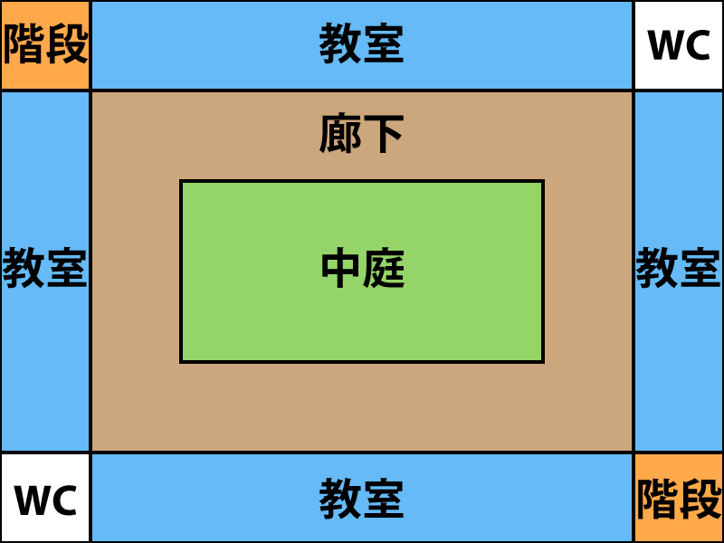 ミルドウィッチ小学校のマップ外観