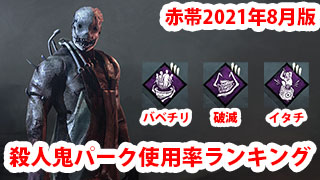 【DbD】殺人鬼パーク使用率ランキング　2021年8月版